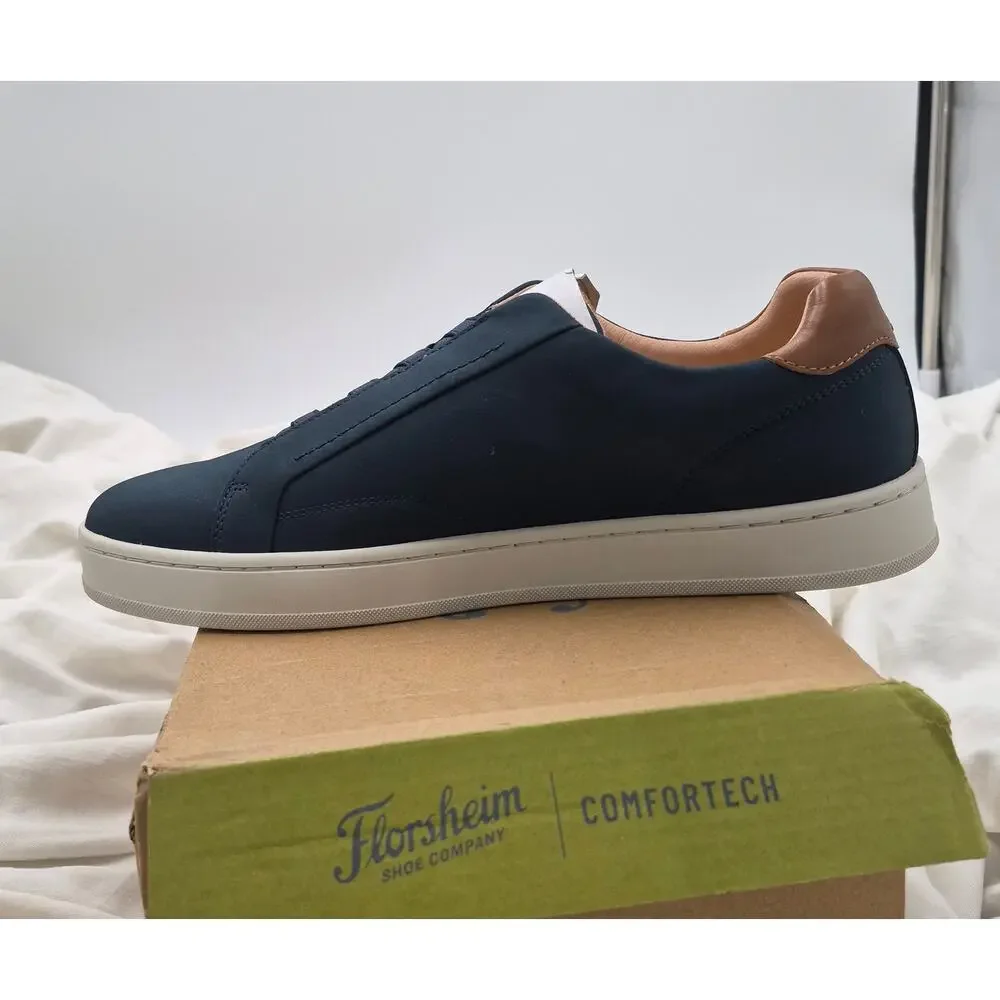 NEW Florsheim Monopoli Elastic Lace-to-Toe Sneaker Navy Nubuck Mens size 9.5_2